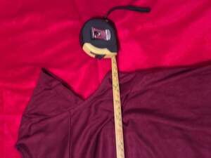 Kensie Women Blue Burgundy Faux Suede Fringe Back Shift Dress Sz L A425